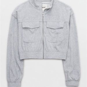 Arie Groove-On Velour Full Zip Sweatshirt